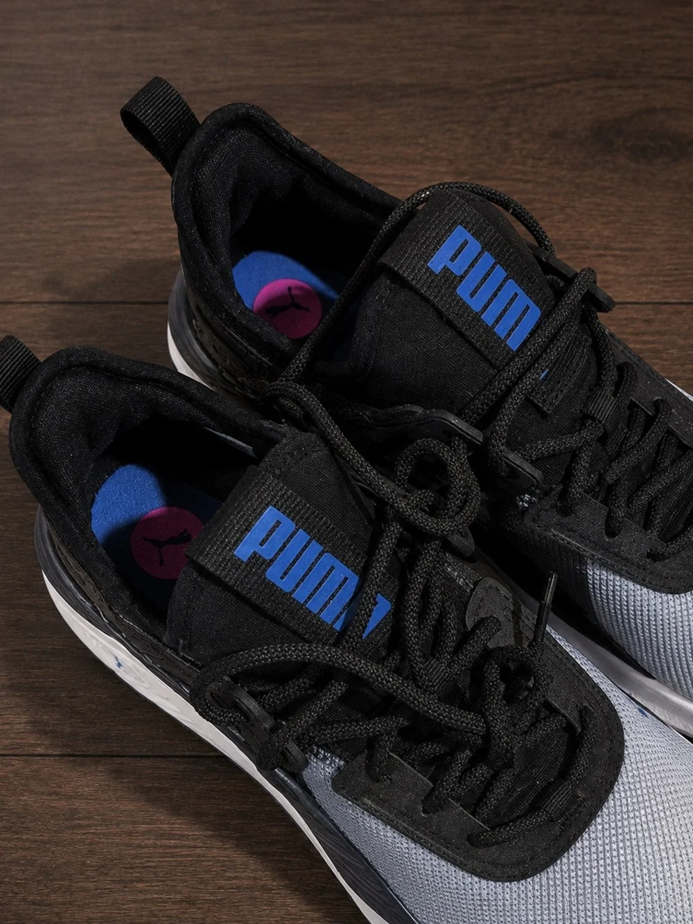 Puma Men’s Gray, Black & Blue Athletic Trainers